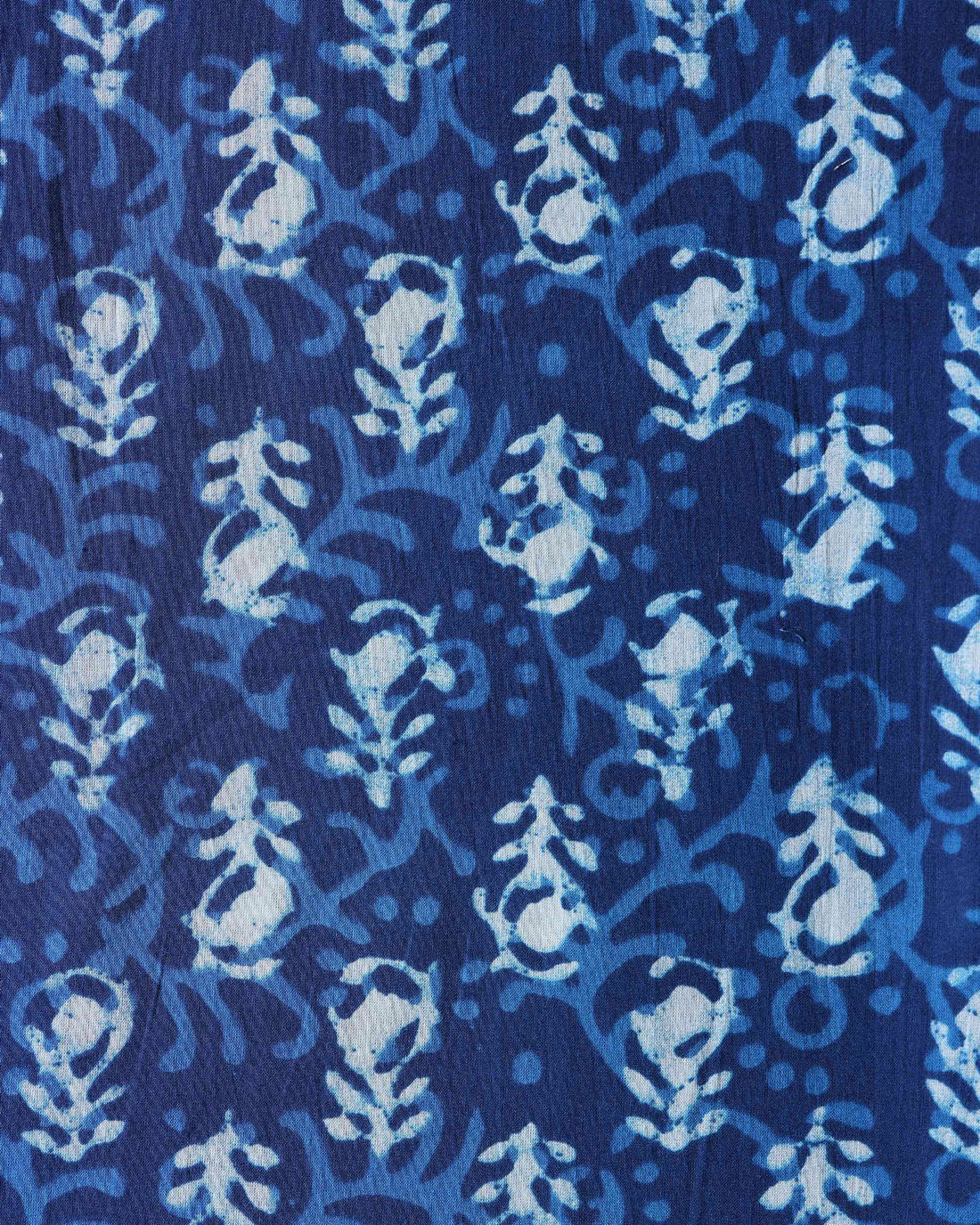 Elegant Ethnic Motif Print Unstitched Blouse Material - Blue
