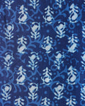 Elegant Ethnic Motif Print Unstitched Blouse Material - Blue-Close