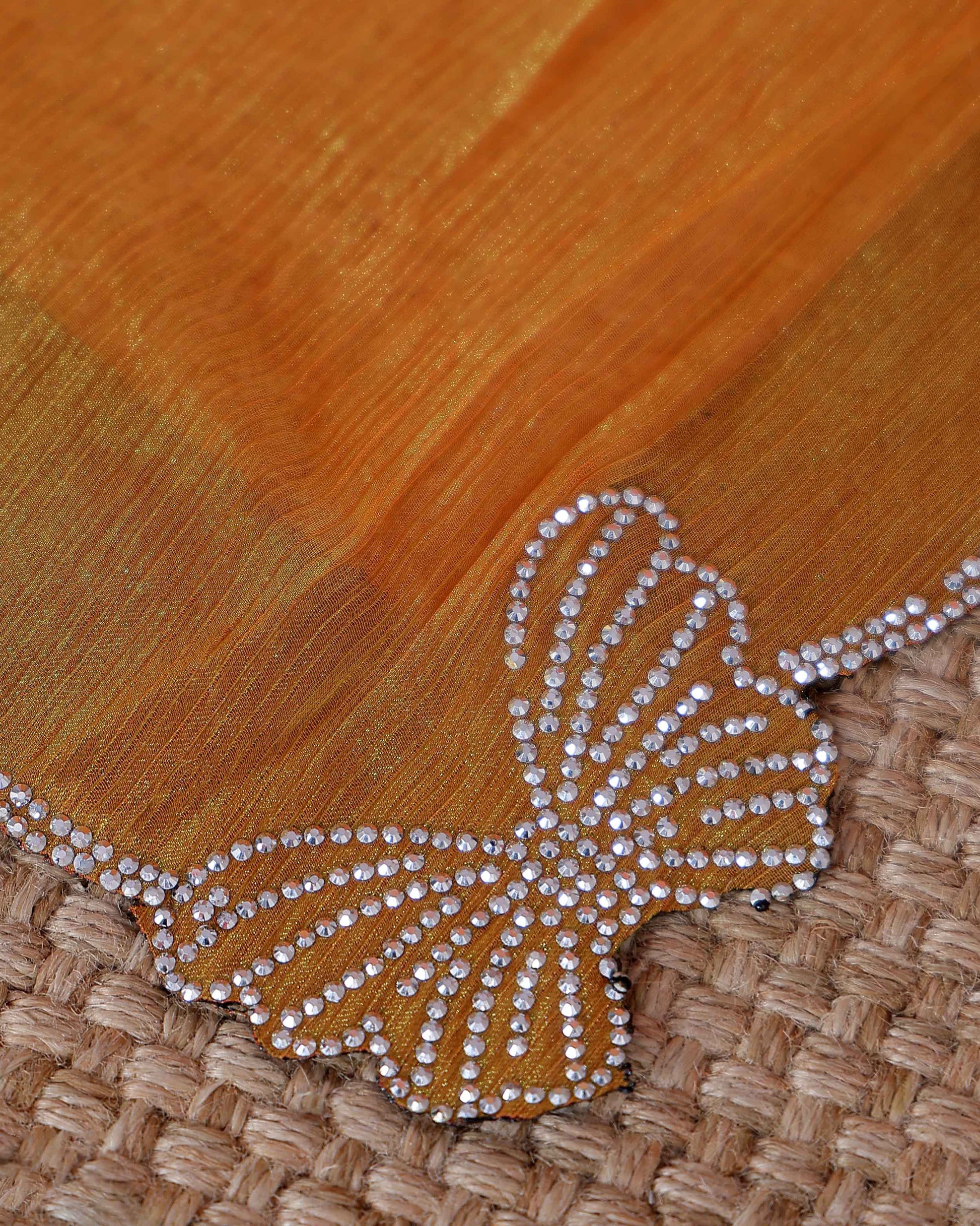 Elegant Fancy Saree with Subtle Sheen Finish & Delicate Butterfly Patterned Lace Border - Yellow