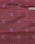 Elegant Floral Embroidered Semi Tussar Saree with All-Over Motifs - Maroon