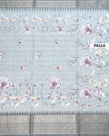Elegant Floral Woven Dola Silk Saree with Intricate Zari Stripes and Ornate Traditional Border Design - Pastel Green-Pallu