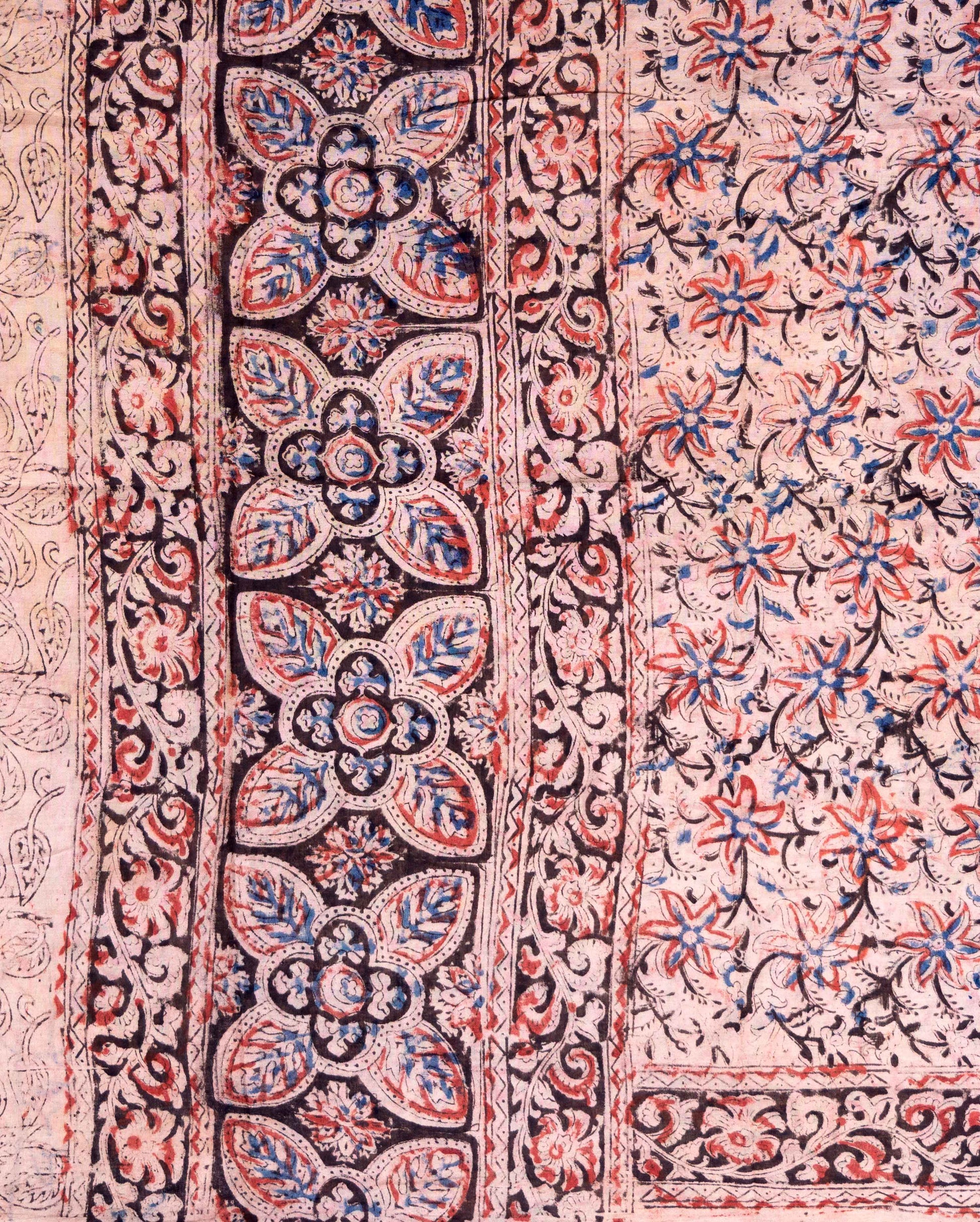 Elegant Floral and Leaf Motif Women's Dupatta with Traditional Handcrafted Design and Intricate Border Detailing- Multi