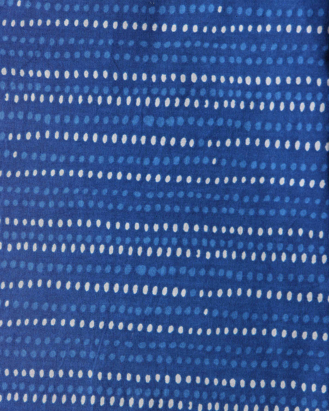 Elegant Handblock Print Unstitched Blouse Material - Blue