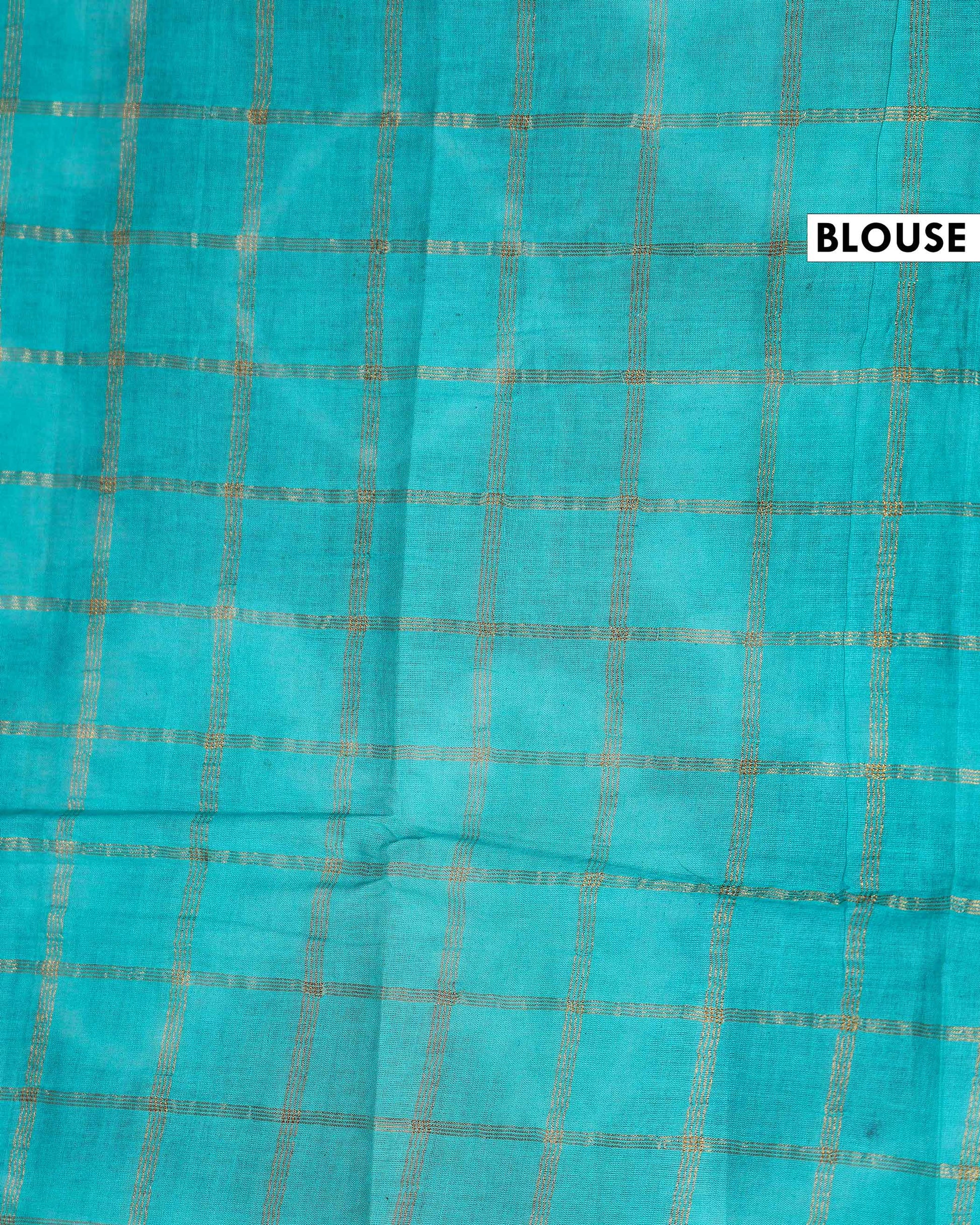 Elegant Handcrafted Sungudi Cotton Saree with Check Pattern and Bandhani Dots  - Dark Purple