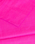 Women's Elegant Handloom Cotton Salwar Material with Traditional Zari Border - Pink