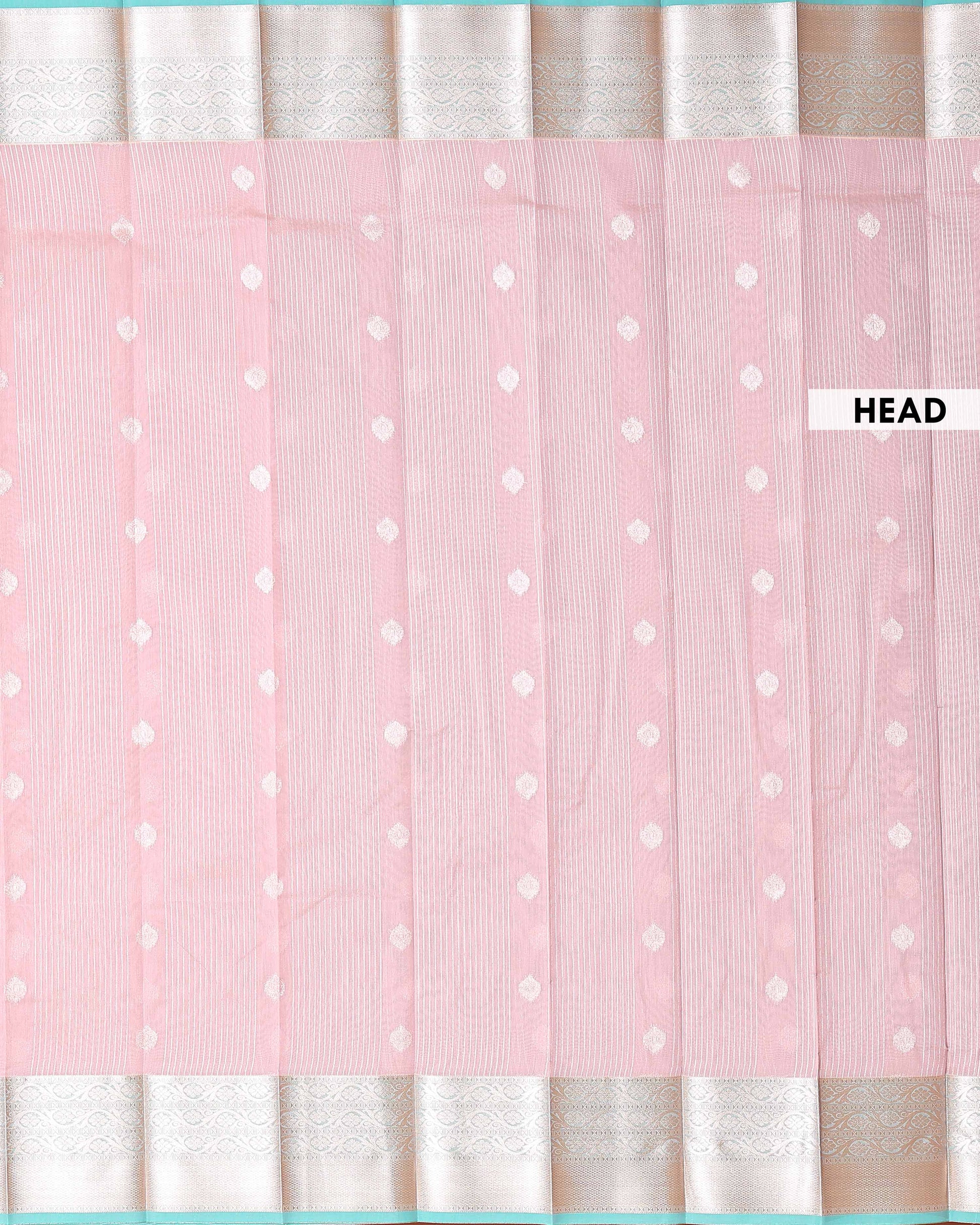 Elegant Handloom Elampillai Silk Cotton Saree All-Over Zari Weaves and Detailed Border - Light Pink