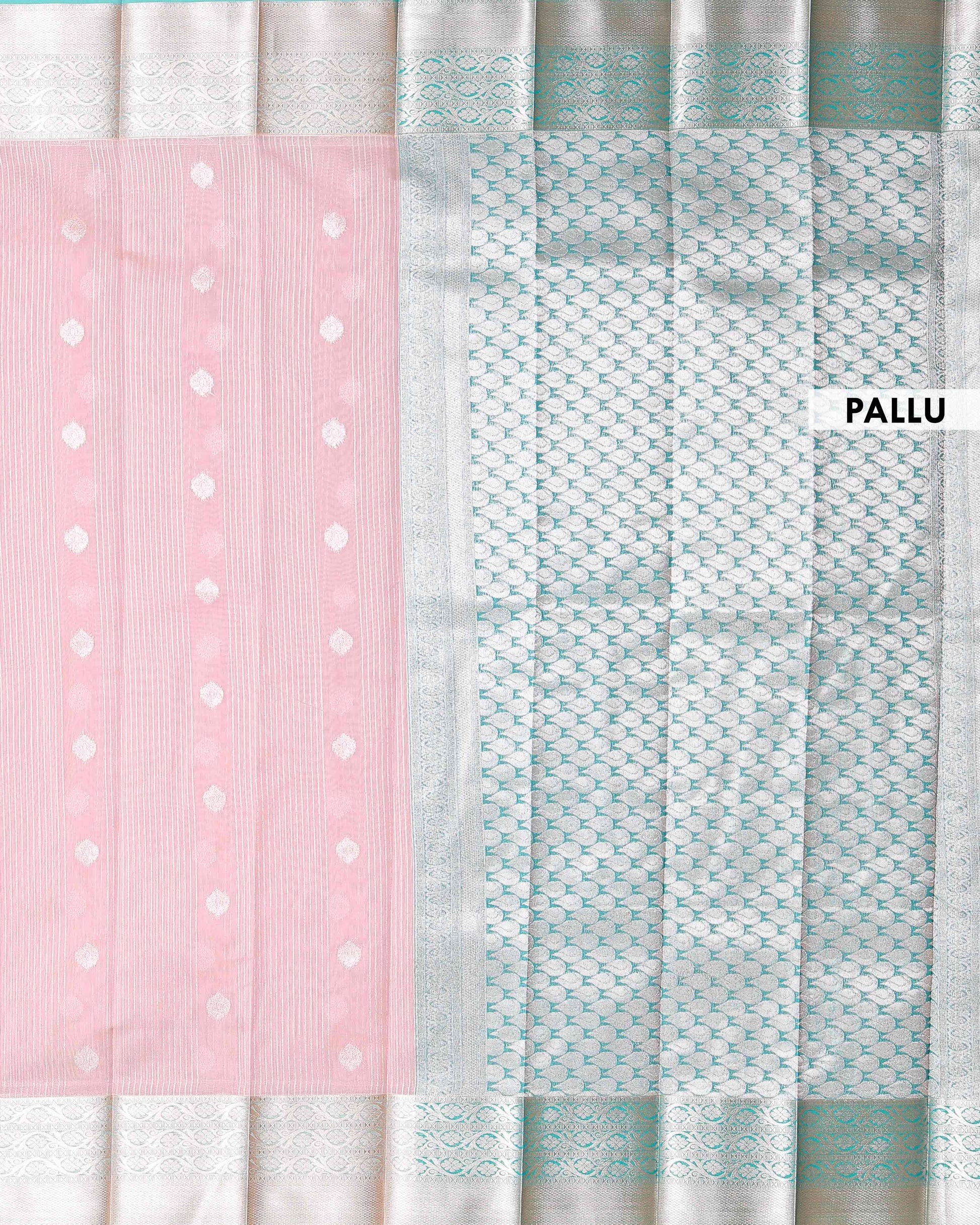 Elegant Handloom Elampillai Silk Cotton Saree All-Over Zari Weaves and Detailed Border - Light Pink