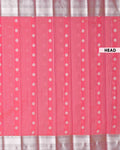 Elegant Handloom Elampillai Silk Cotton Saree Intricate Zari Motifs and Contrast Border  - Pink