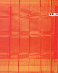 Elegant Handloom Kanchipuram Pure Silk Saree with Intricate Zari Weave - Red-Pallu