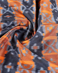 Elegant Handloom Pochampally Ikkat Saree with Geometric and Floral Motifs - Multi
