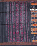 Elegant Handloom Pochampally Ikkat Saree with Geometric and Floral Motifs - Multi