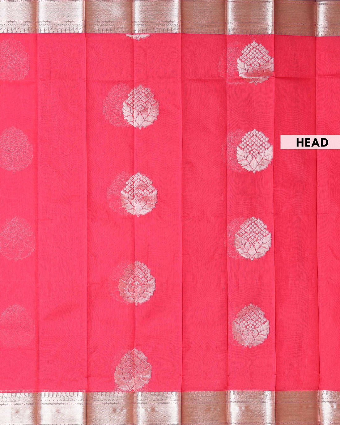 Elegant Handwoven Elampillai Silk Cotton Saree with Traditional Zari Border - Dark Pink