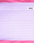 Elegant Handwoven Ikkat Cotton Saree with Traditional Checked Body and Intricate Pallu Design-Lavender-Head