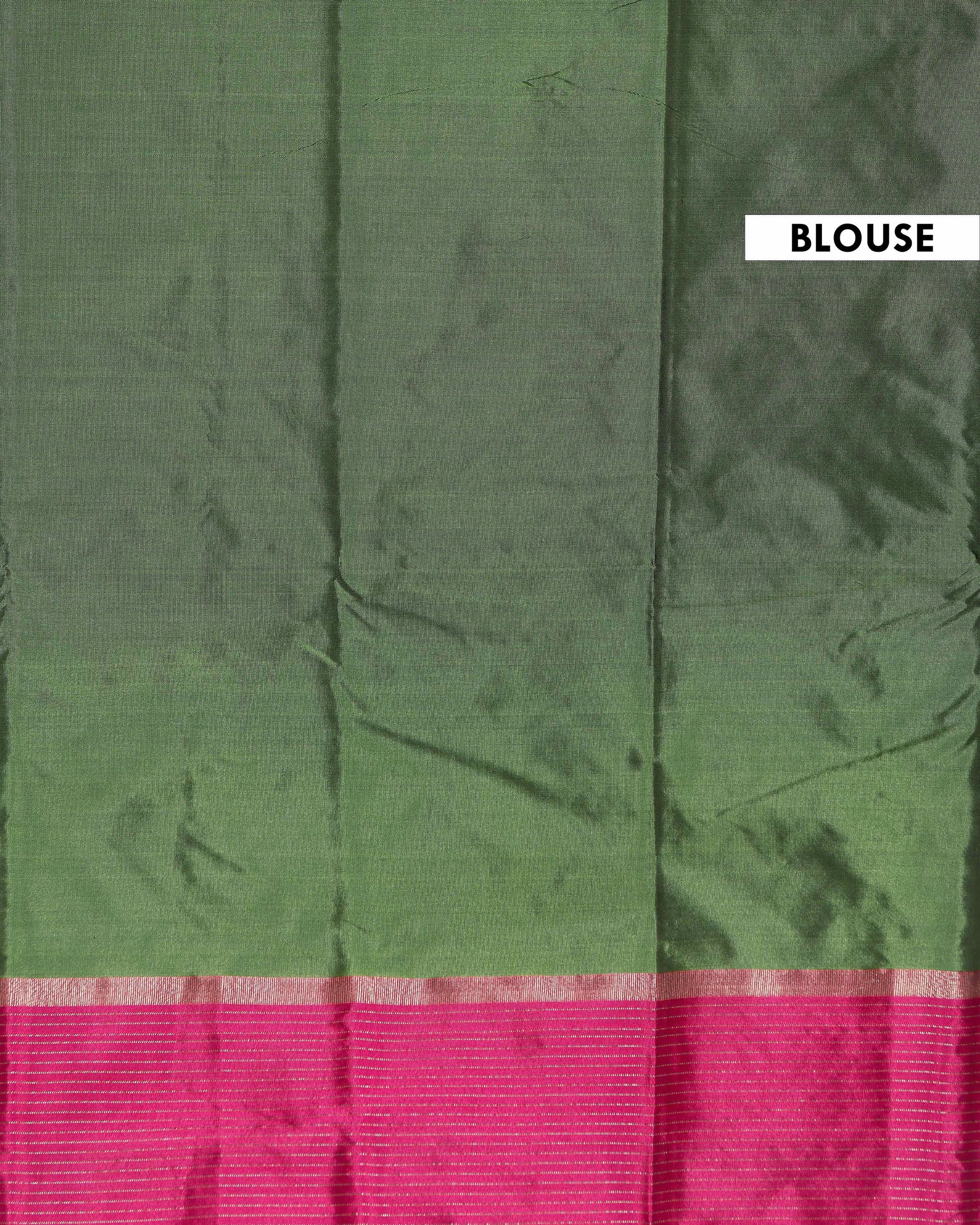 Elegant Handwoven Soft Silk Saree with Intricate Pallu and Border - Green