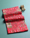 Elegant Kalamkari Inspired Unstitched Blouse Material - Red