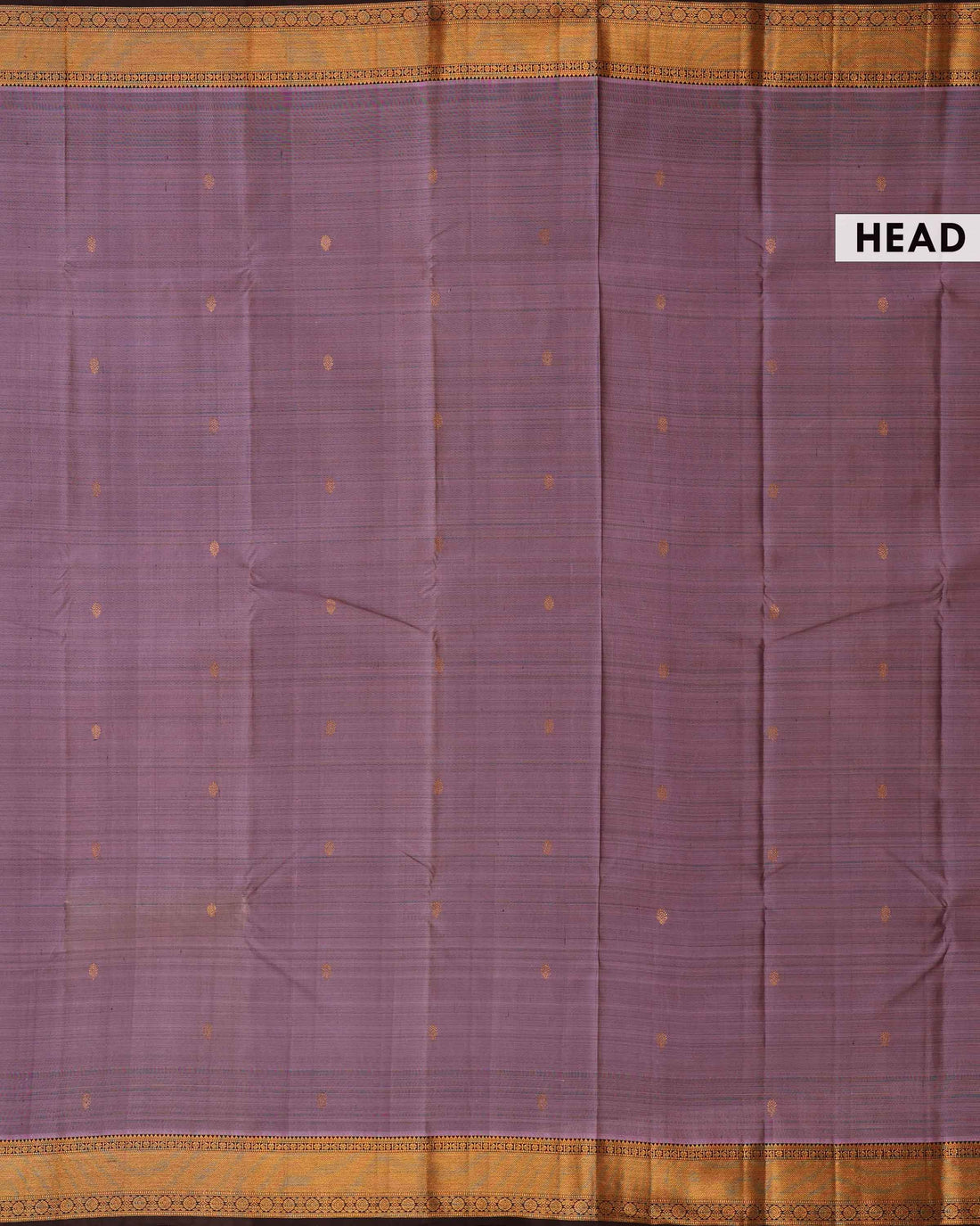 Elegant Kanchipuram Pure Silk Saree with Traditional Zari Border & Rich Pallu - Greyish Purple