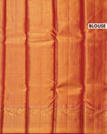 Elegant Kanchipuram Tissue Silk Saree with Floral Brocade Weaving and Rich Traditional Zari Border - Red-Blouse