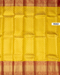 Elegant Kanchipuram Tissue Silk Saree with Intricate Zari Weaving and Traditional Designer Border - Yellow-Head