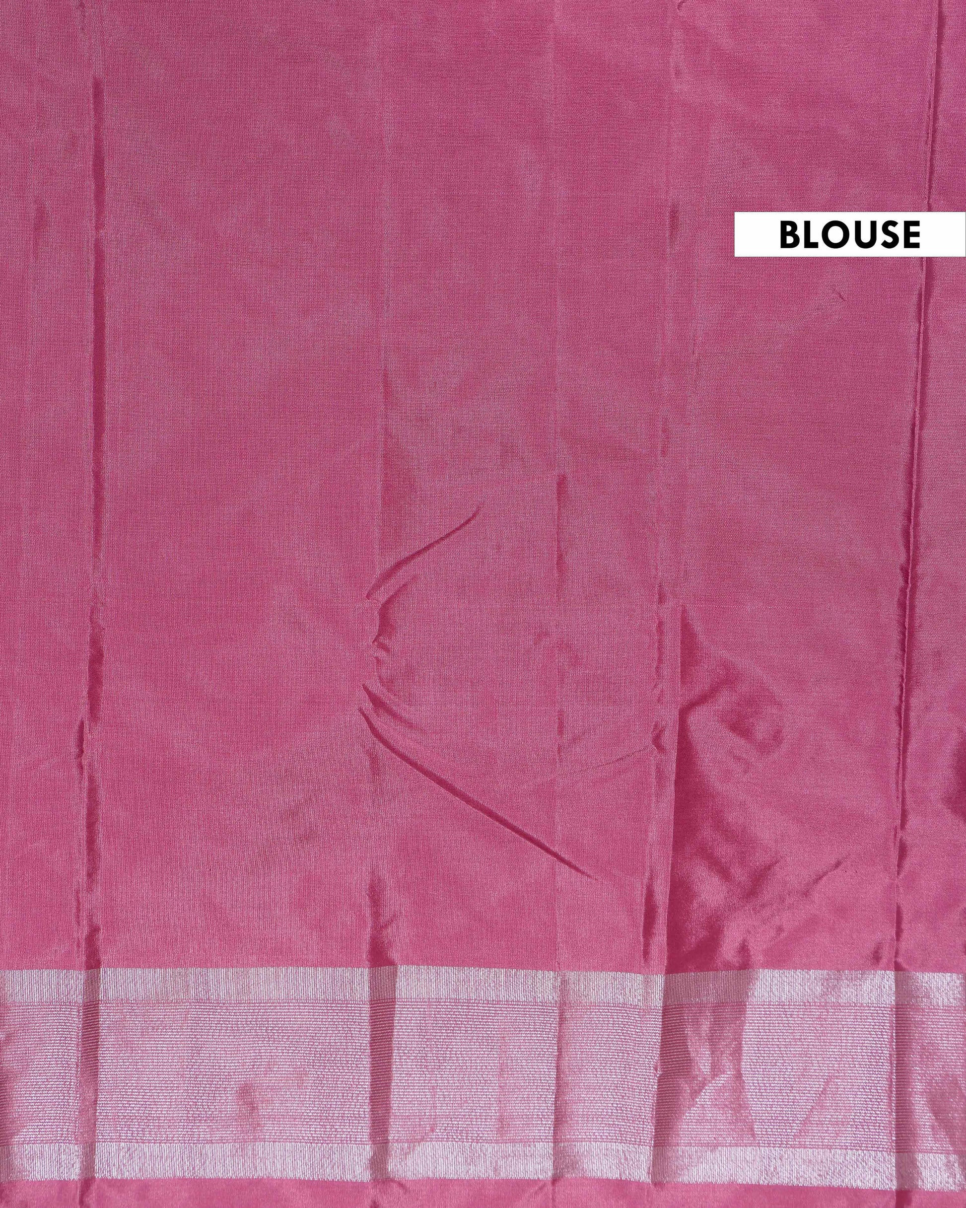 Elegant Lightweight Soft Silk Saree with Intricate Zari Weave Border - Purple-blouse