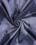 Elegant Linen Cotton Saree with Traditional Ikkat-Inspired Design - Grey-Close