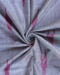 Elegant Linen Cotton Saree with Traditional Ikkat-Inspired Design - close