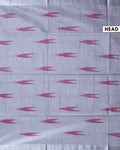 Elegant Linen Cotton Saree with Traditional Ikkat-Inspired Design - head
