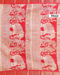 Elegant Mangalagiri Semi Silk Saree with Handpainted Kalamkari-Inspired Design - Blue-PALLU