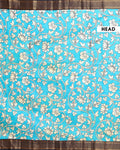 Elegant Mangalagiri Semi Silk Saree with Traditional Floral and  Contrast Zari Border - Blue-Head
