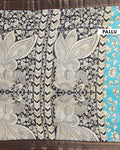 Elegant Mangalagiri Semi Silk Saree with Traditional Floral and  Contrast Zari Border - Blue-PALLU
