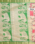 Elegant Mangalagiri Semi Silk Saree with Traditional Kalamkari Motifs - Cream-Pallu