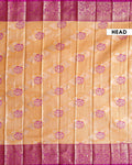 Elegant Niranjana Silk Saree All Over Woven Floral Motifs and Grand Zari Pallu - Yellow