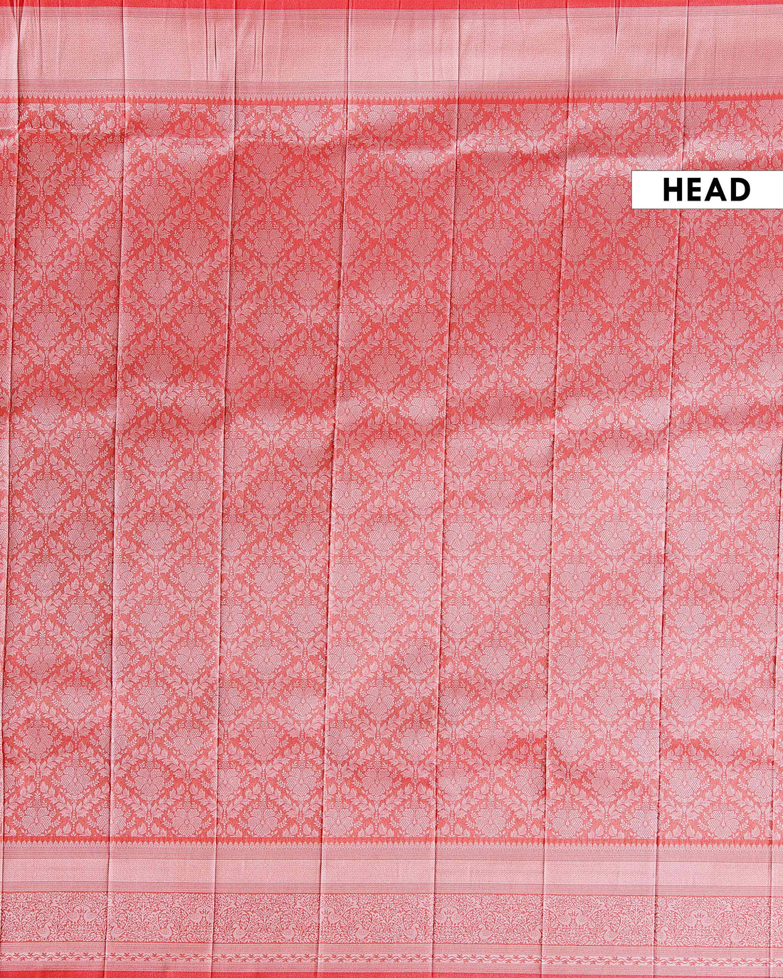 Elegant Niranjana Silk Saree with All Over Floral Zari Jacquard Weaving and Traditional Rich Border - Peach