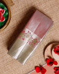 Elegant Niranjana Silk Saree with Floral Brocade Weaving and Contrasting Zari Border - Pink
