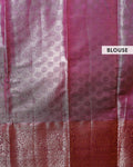 Elegant Niranjana Silk Saree with Intricate Zari Weave and Contrasting Border - Blouse