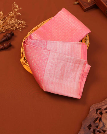 Elegant Niranjana Silk Saree with Intricate Zari Weaves - Pink