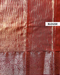 Elegant Niranjana Silk Saree with Intricate Zari Weaving and Contrasting Floral Border - Brown-Blouse