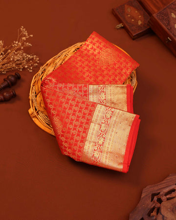 Elegant Niranjana Silk Saree with Rich Floral and Paisley Zari Work - Red