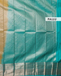 Elegant Niranjana Silk Saree with Striped Body, Zari Buttas and Elegant Contrast Border - Pallu