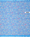 Elegant Paisley Floral Jacquard Art Silk Saree with Woven Border and All-Over Intricate Motif Design - Blue-Head