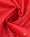 Elegant Paithani Saree with Elaborate Peacock and Floral Weaving on the Pallu - Red-Close