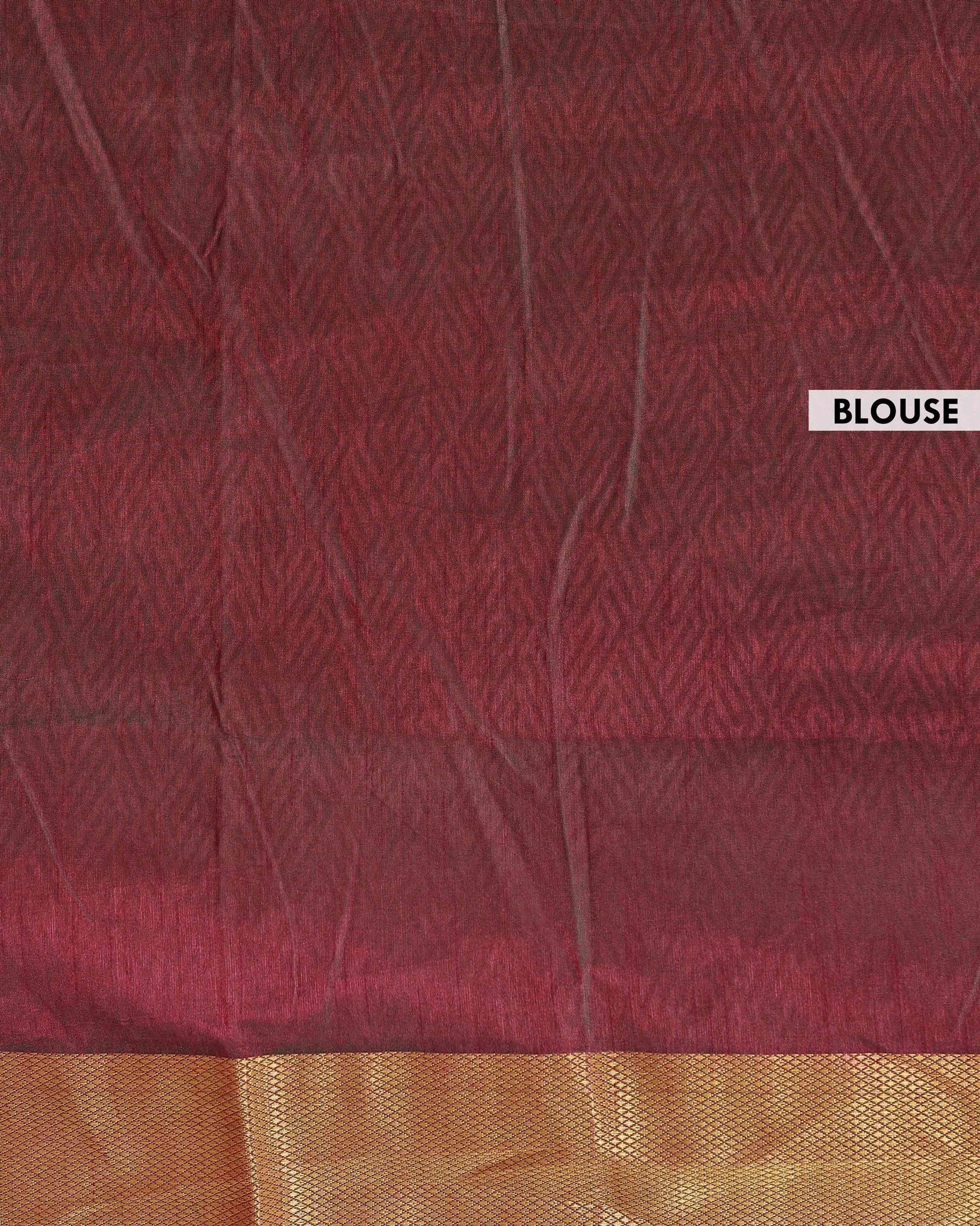 Elegant Patola Handloom Saree with Woven Geometric and Floral Designs - Green-blouse