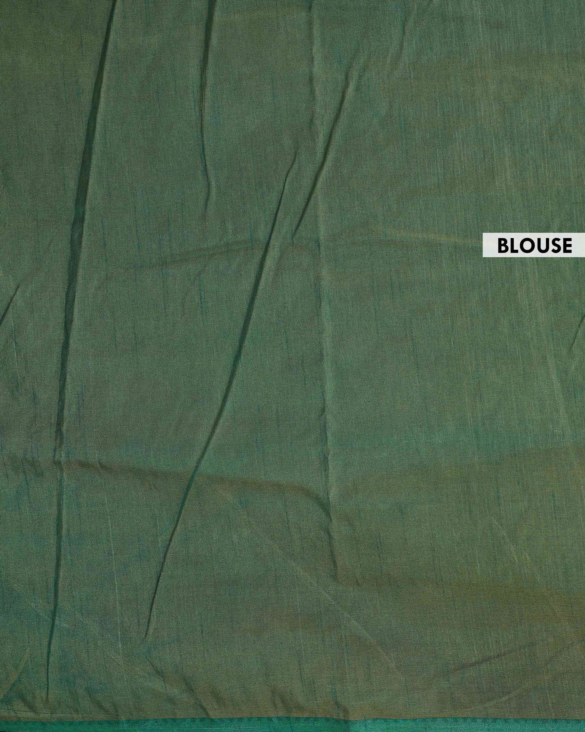 Elegant Patola Semi-Silk Saree with Intricate Geometric and Floral Motifs - Brown-blouse