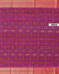 Elegant Patola Semi-Silk Saree with Traditional Ikkat Weave - Purple-head