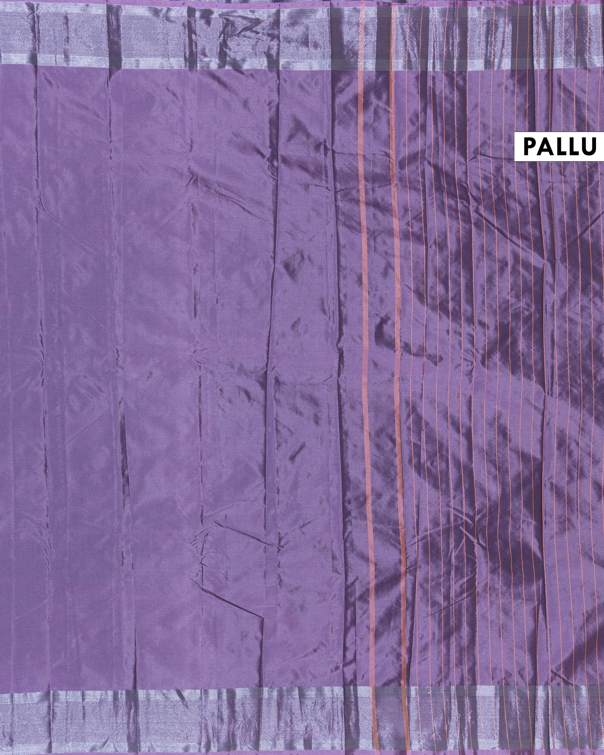 Elegant Premium Plain Body Soft Silk Saree Highlighted with Subtle Traditional Zari Border - Purple