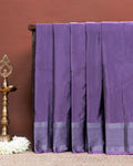 Elegant Premium Plain Body Soft Silk Saree Highlighted with Subtle Traditional Zari Border - Purple
