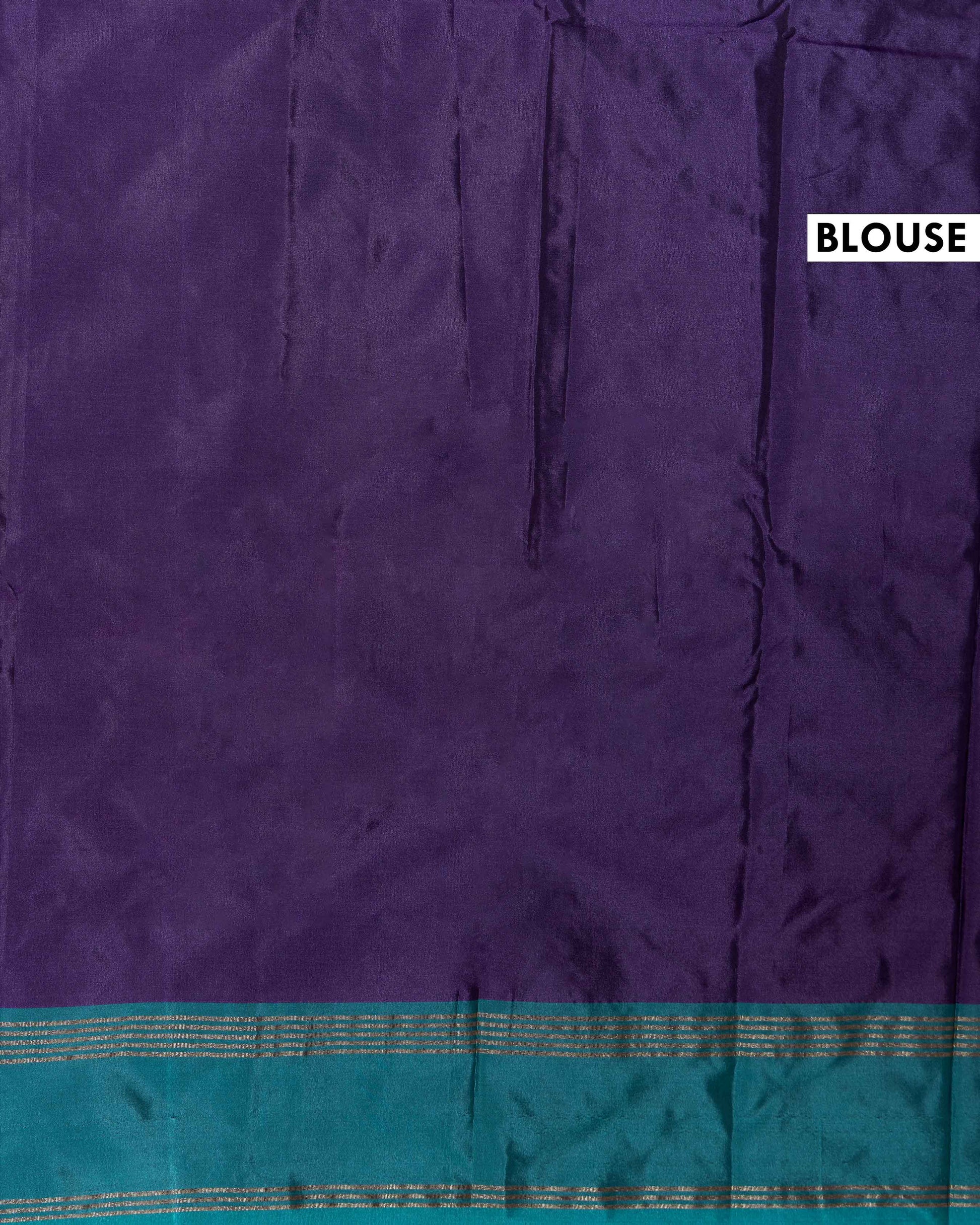 Elegant Premium Soft Silk Saree with Refined Contrast Edge and Fine Zari Woven Accents - Purple