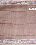 Elegant Printed Semi Silk Saree with Elaborate Border and Pallu - Brown-Head
