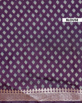 
Elegant Semi Chanderi Saree Featuring Floral Butta Pattern and Elephant Motif Pallu - Purple
