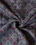 Elegant Semi Chanderi Saree with Intricate Floral Buti Design and Ornamental Ethnic Border - Multi-Cose Up