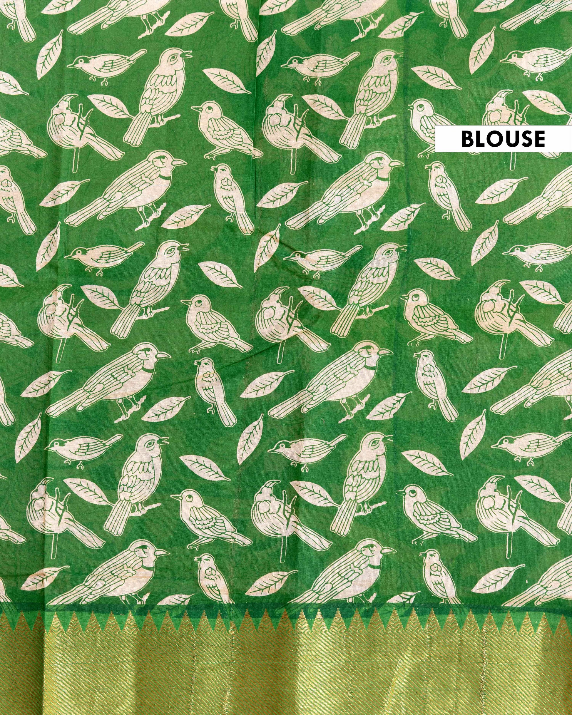 Elegant Semi Chanderi Saree with Traditional Kalamkari inspired Floral Print - Pink